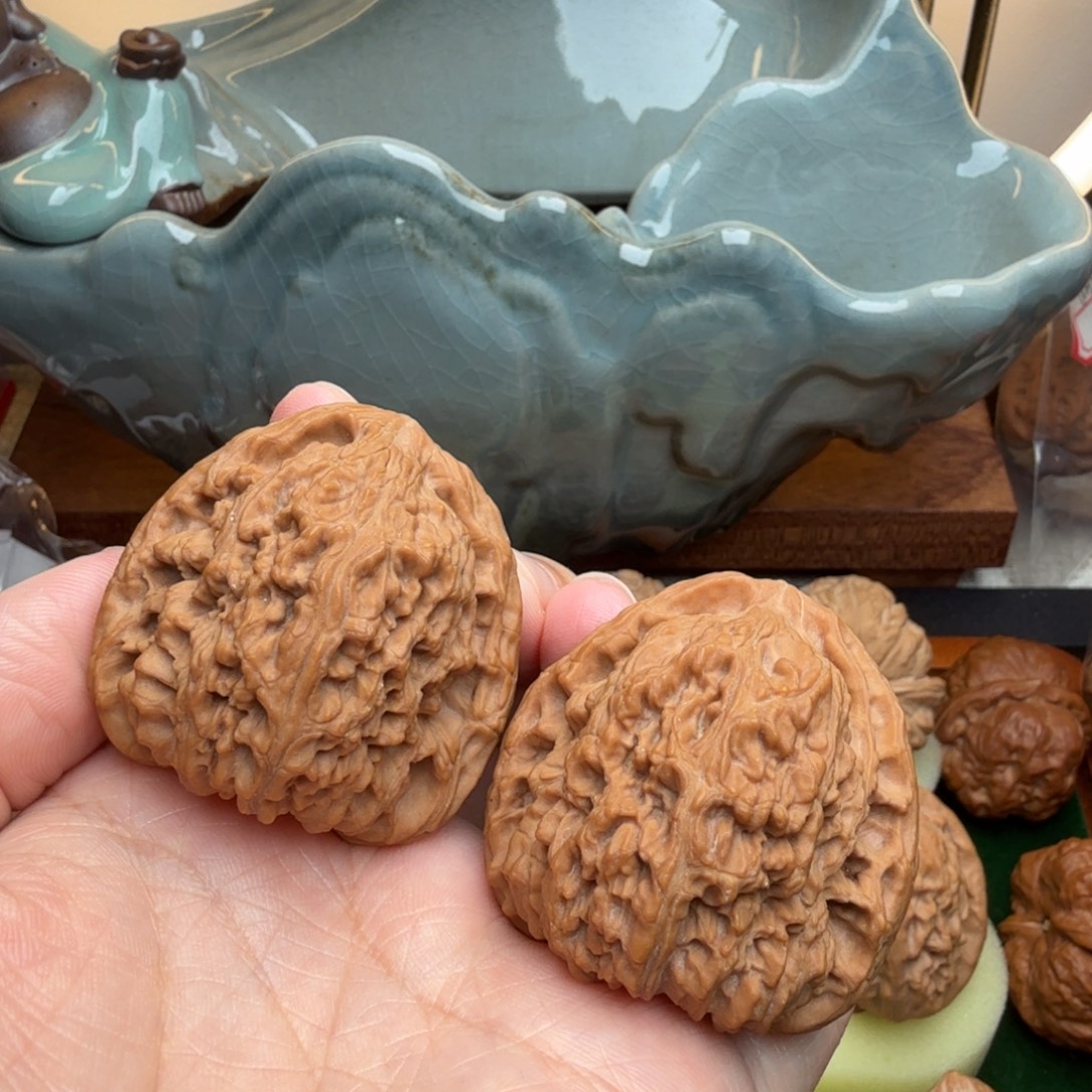 核桃文玩核桃吊坠 高炮南疆石42