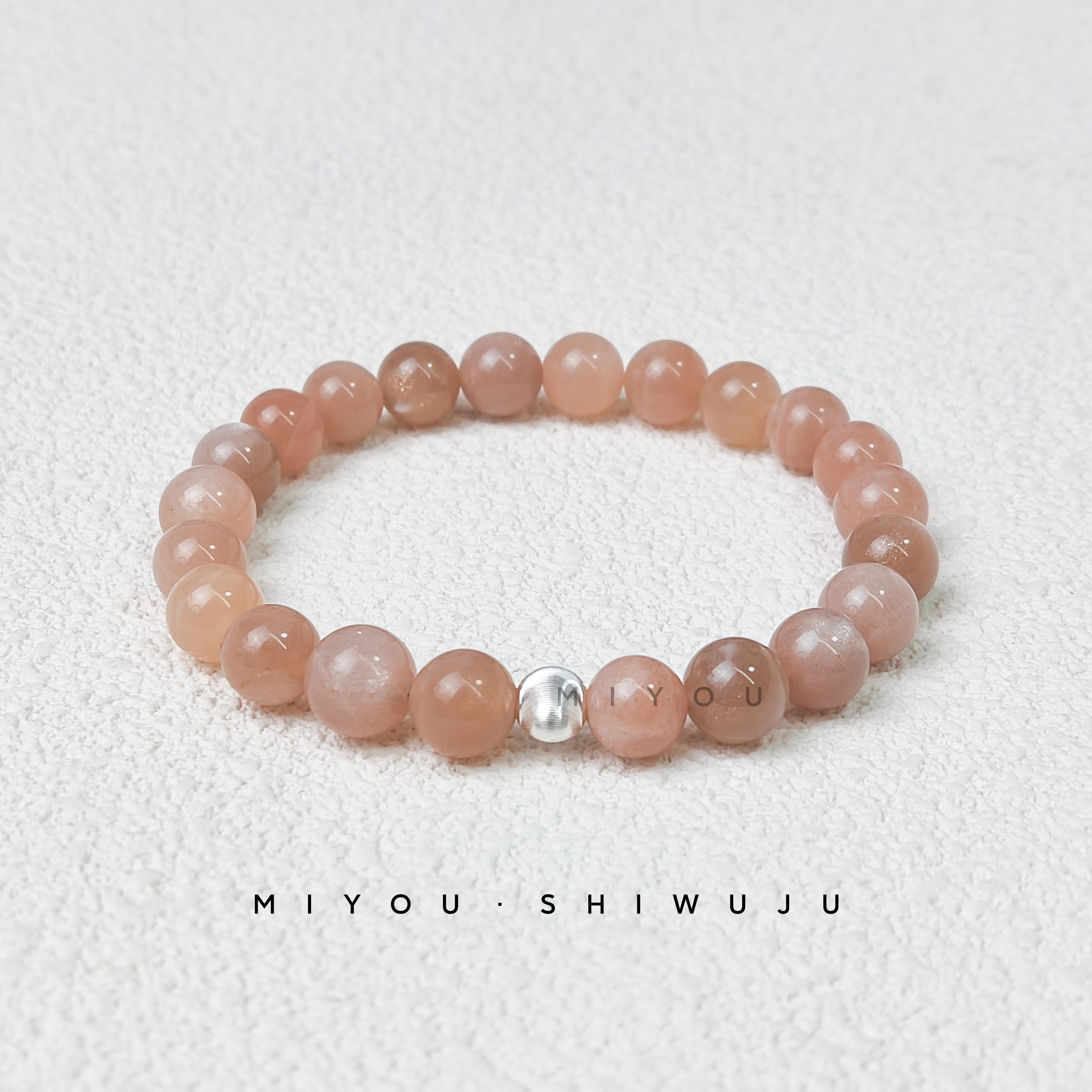 925银猫眼橙月光卡8百搭简约多样性发一