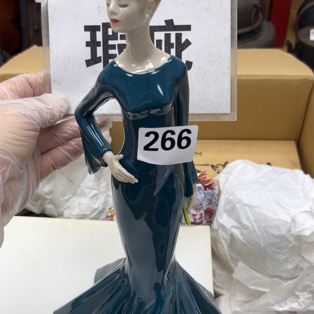 瓷片摆件工艺品摆件666 