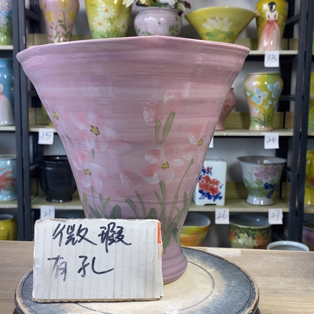 景德镇手工手绘陶瓷花盆
