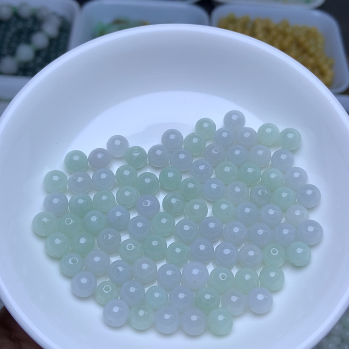 散珠翡翠卡6.3冰绿白30个