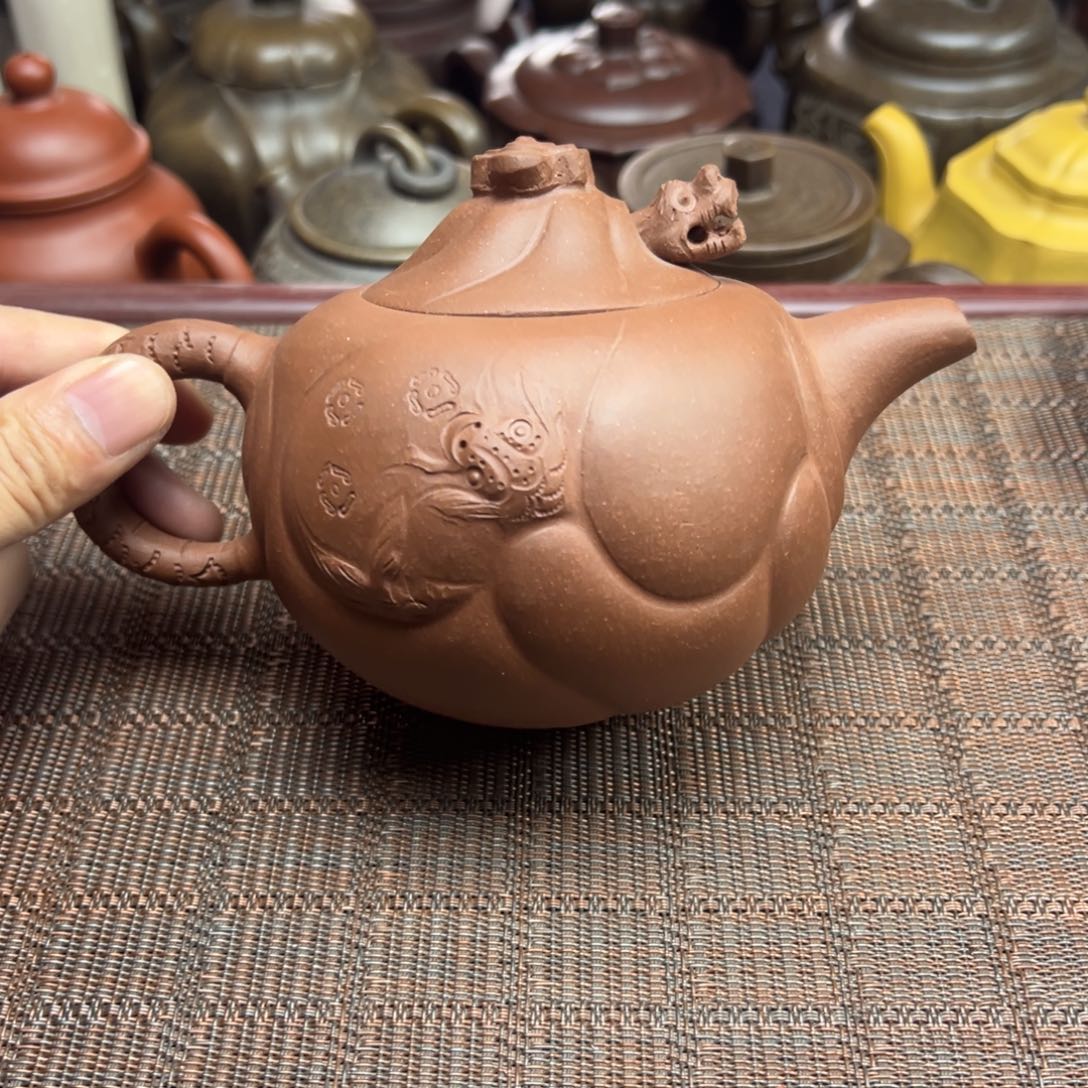 紫砂茶壶宜兴原矿紫砂壶450毫升容量