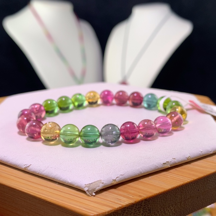 双色碧玺手链未镶嵌