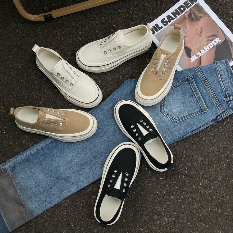 【年终清仓】一脚蹬经典帆布鞋饼干鞋（6058）