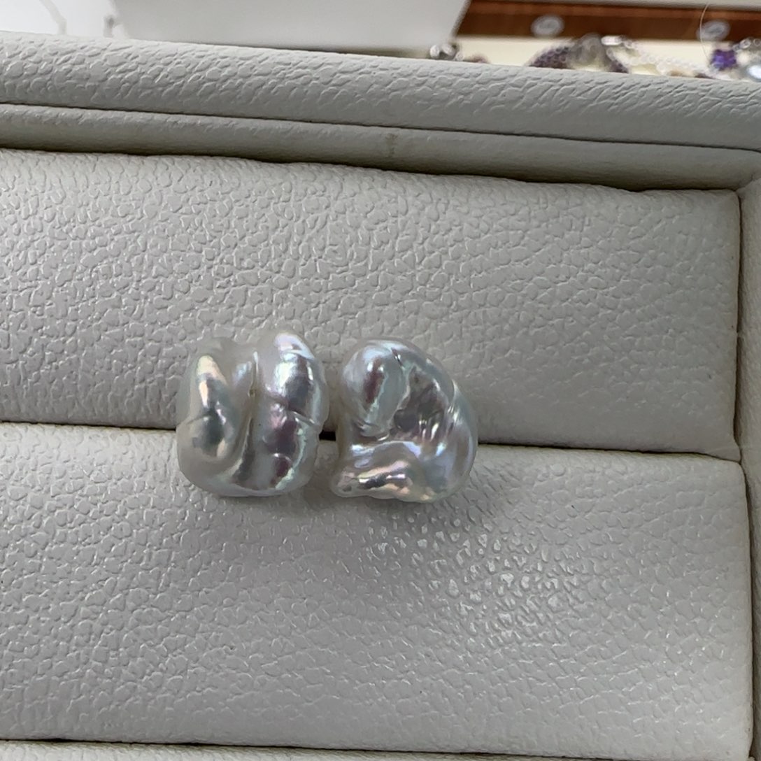 耳饰淡水珍珠银S925镶嵌