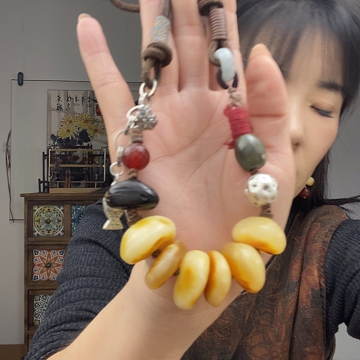 蜜蜡项链未镶嵌项链