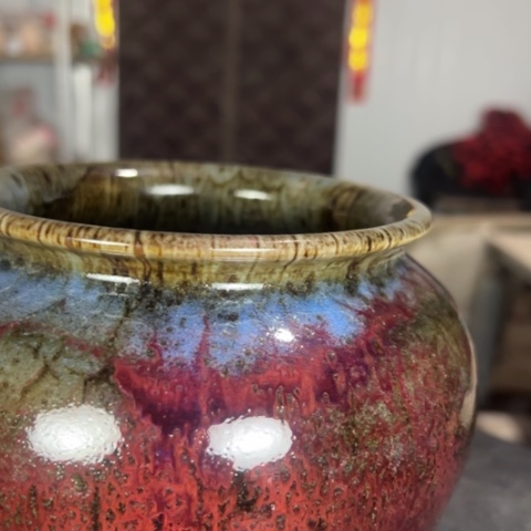 摆件云**海犊泉钧窑作品