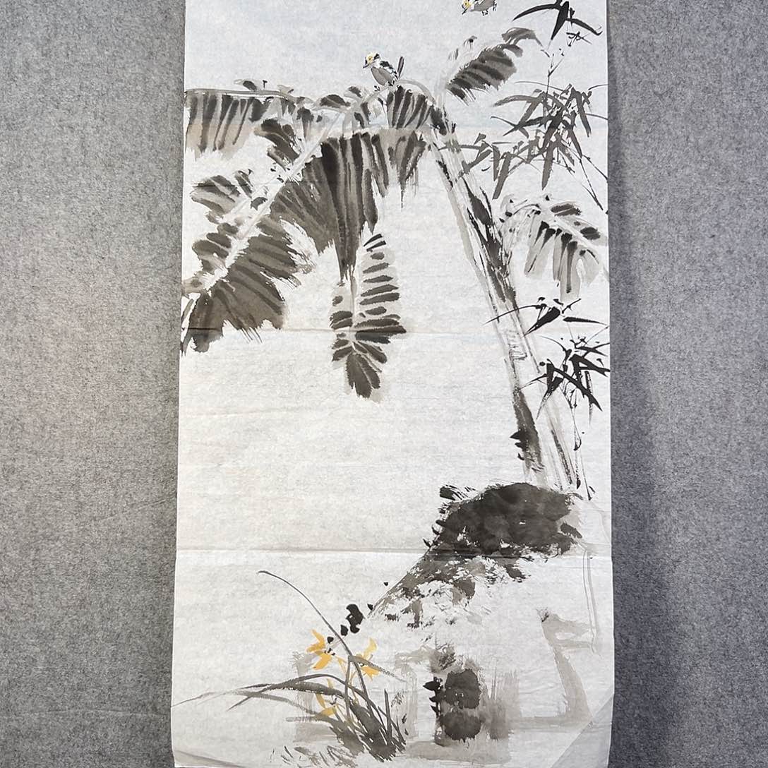 国画262 花鸟在此处飞翔也不