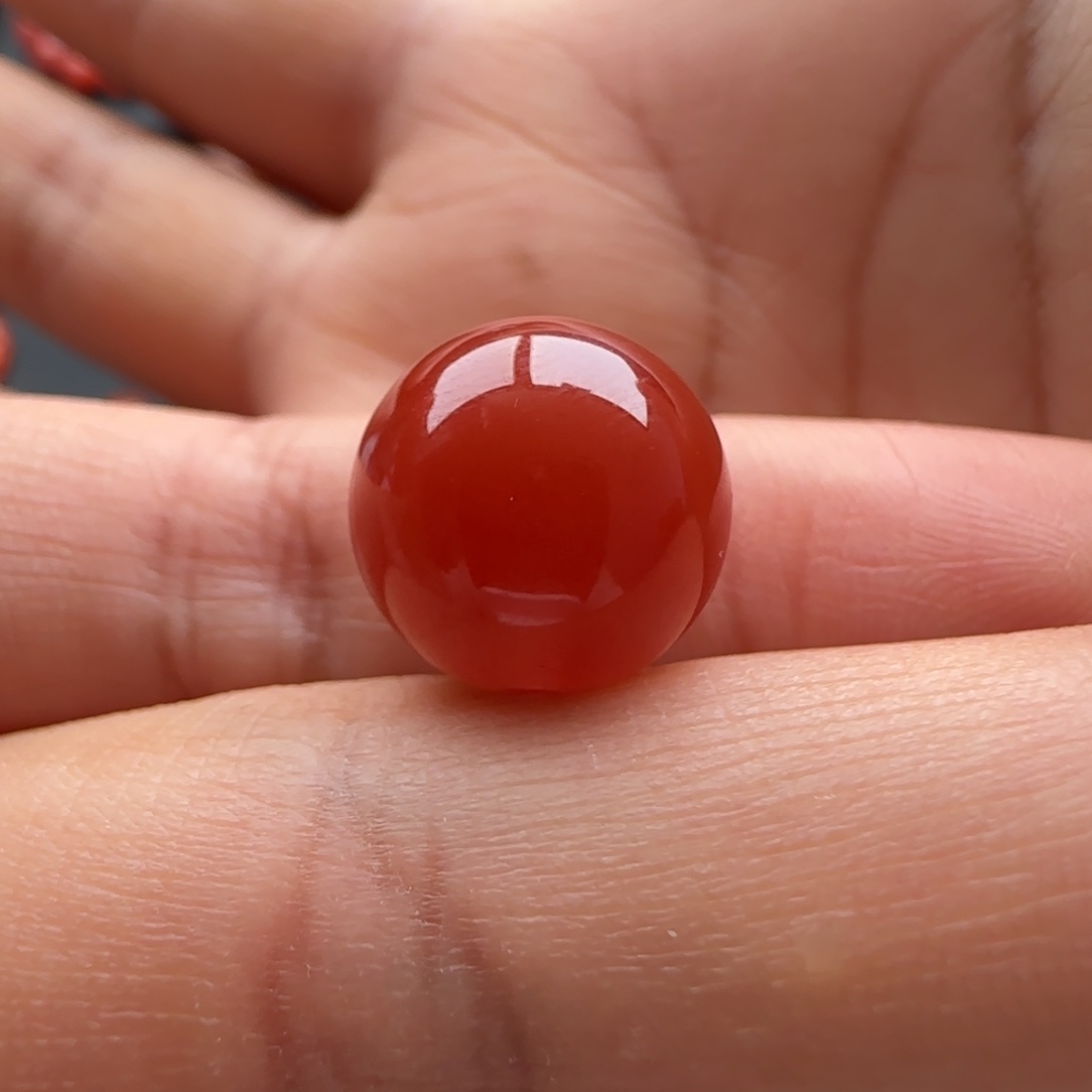 南红玛瑙未镶嵌圆珠13.2