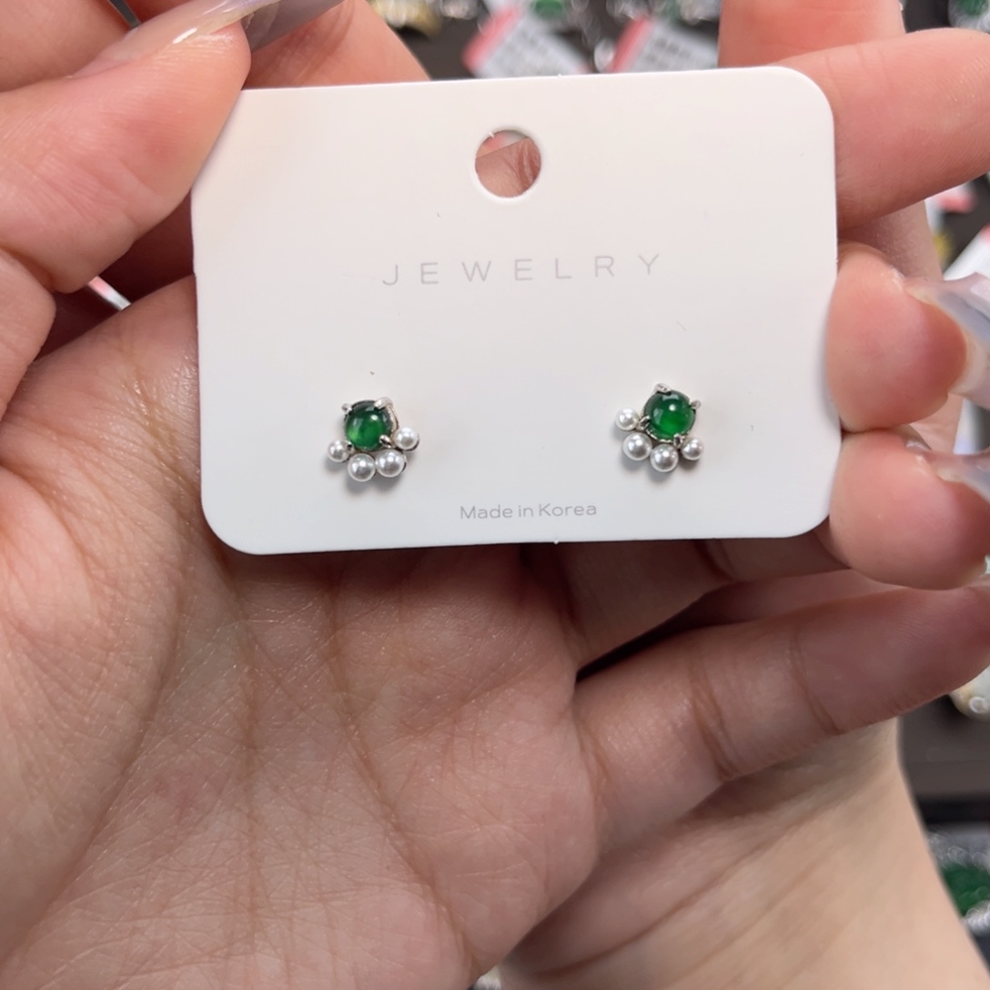翡翠戒指银S925镶嵌56899