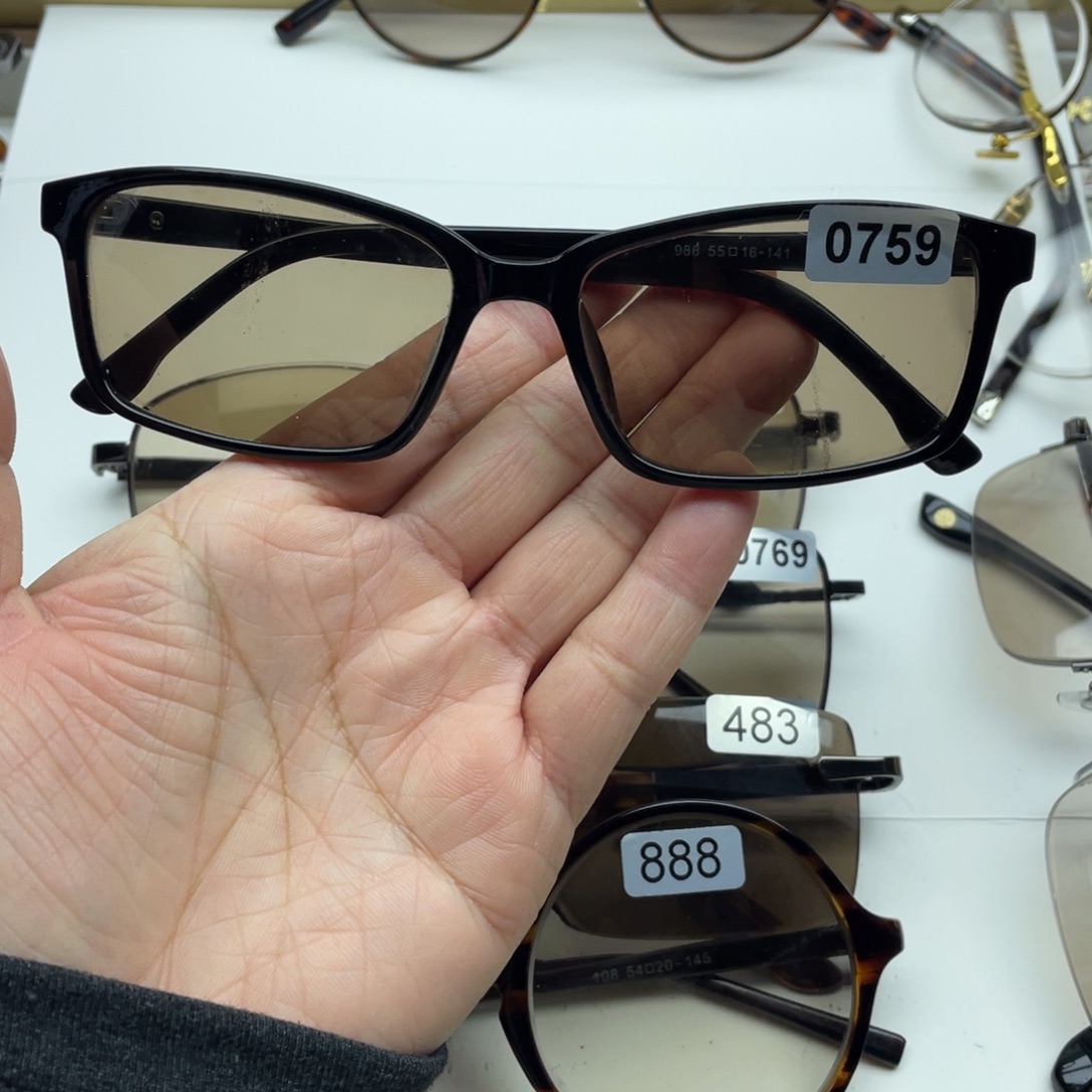 茶水晶全框眼镜 0759