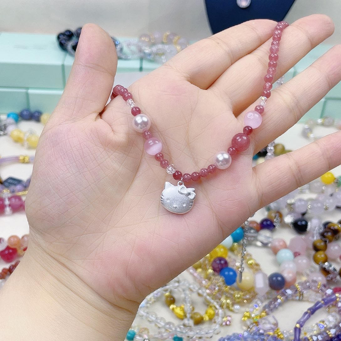 手饰针钠钙石银S925镀金镶嵌