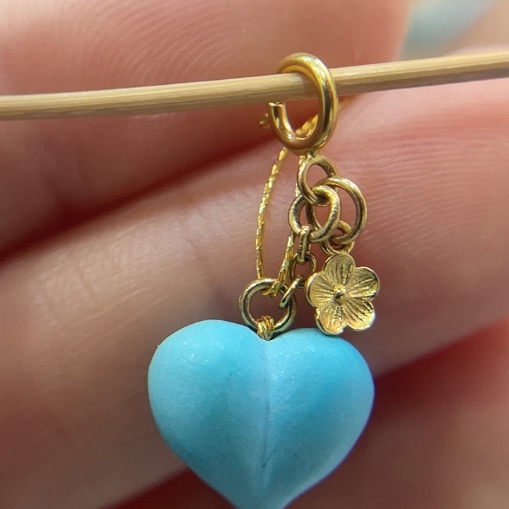 绿松石18K金镶嵌珠宝奇石