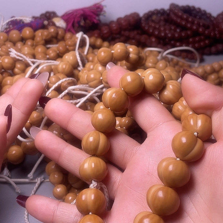 暴***沣手串猴头核桃17尺寸镜面柯基屁桃手持全品无暇