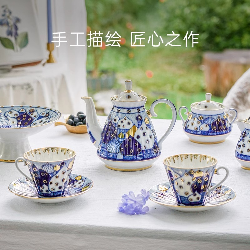 LOMONOSOV俄皇屋顶花园系列咖啡杯碟高档精致欧式下午茶茶具z