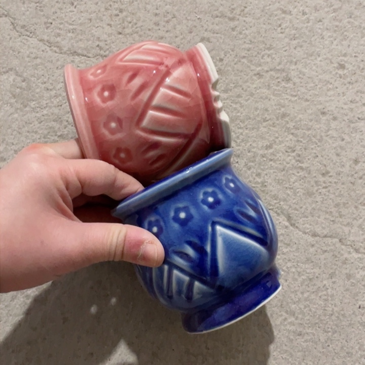 陶瓷8*8 半手工花盆默认微瑕