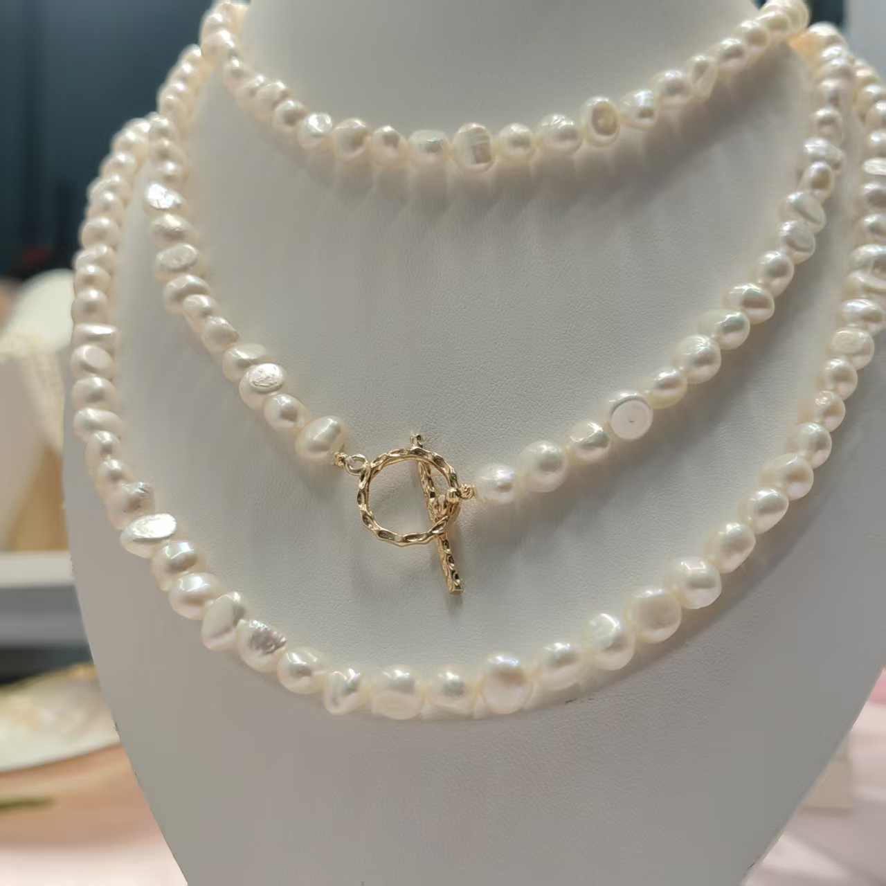 【断产 老古董】淡水珍珠 毛衣链野生珠5-8mm