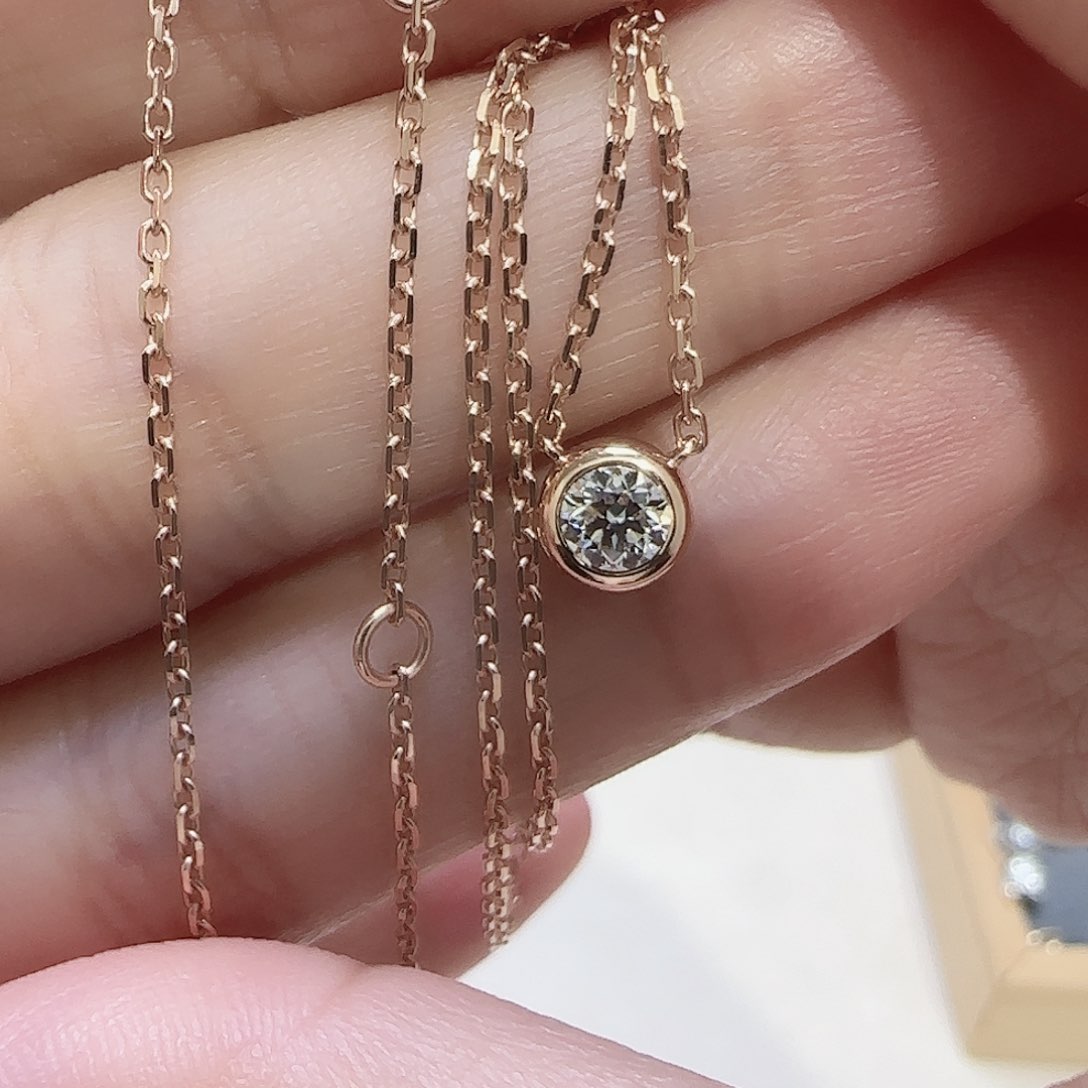 颈饰钻石18K金镶嵌多样性发货其一