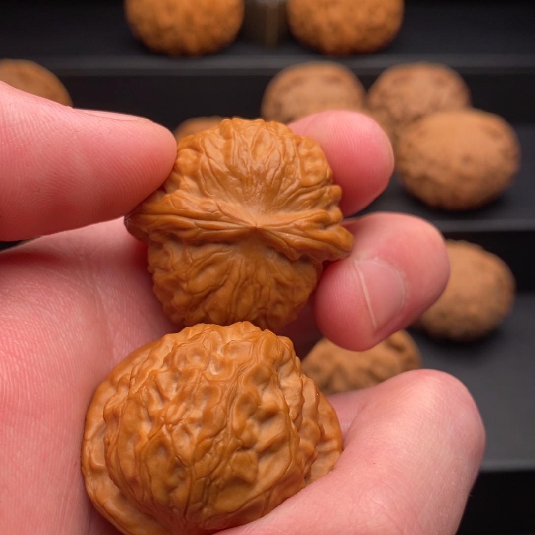 文玩核桃把件幸*星石门