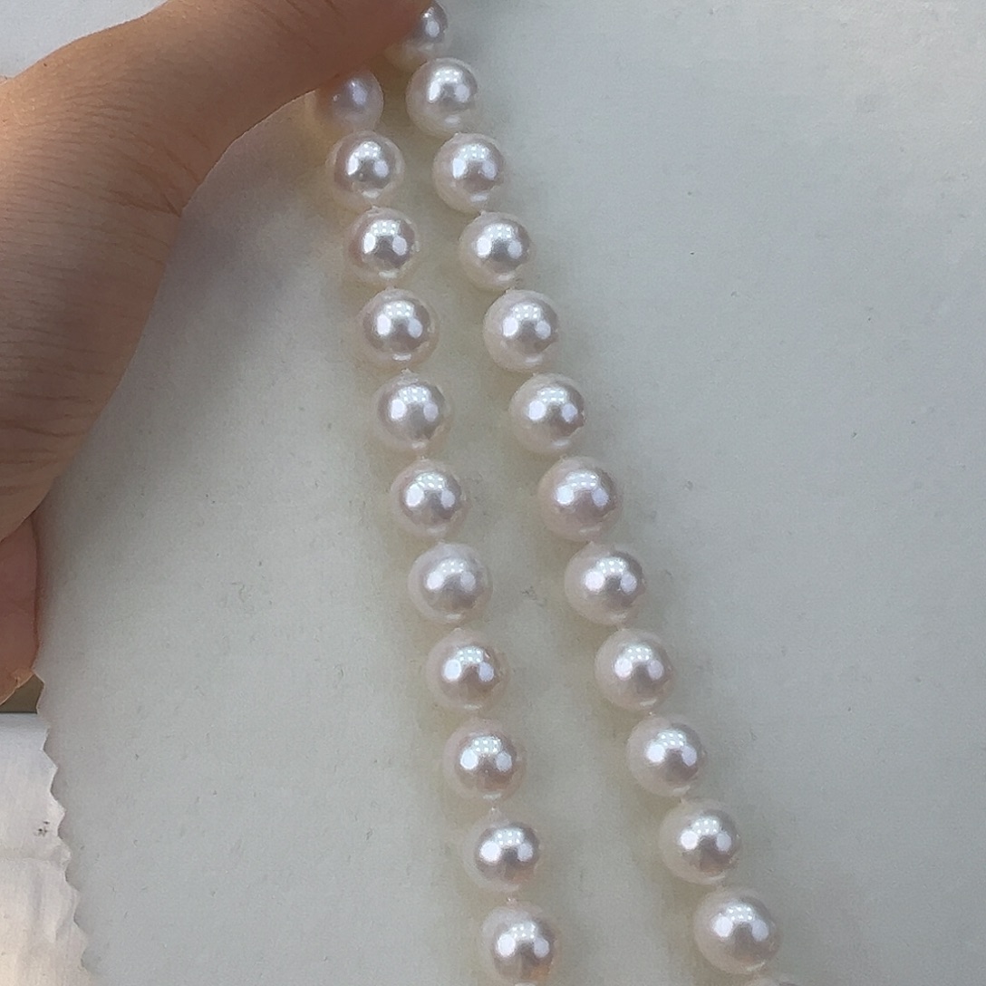 淡水珍珠颈饰银S925镶嵌➕10-11高品极光白