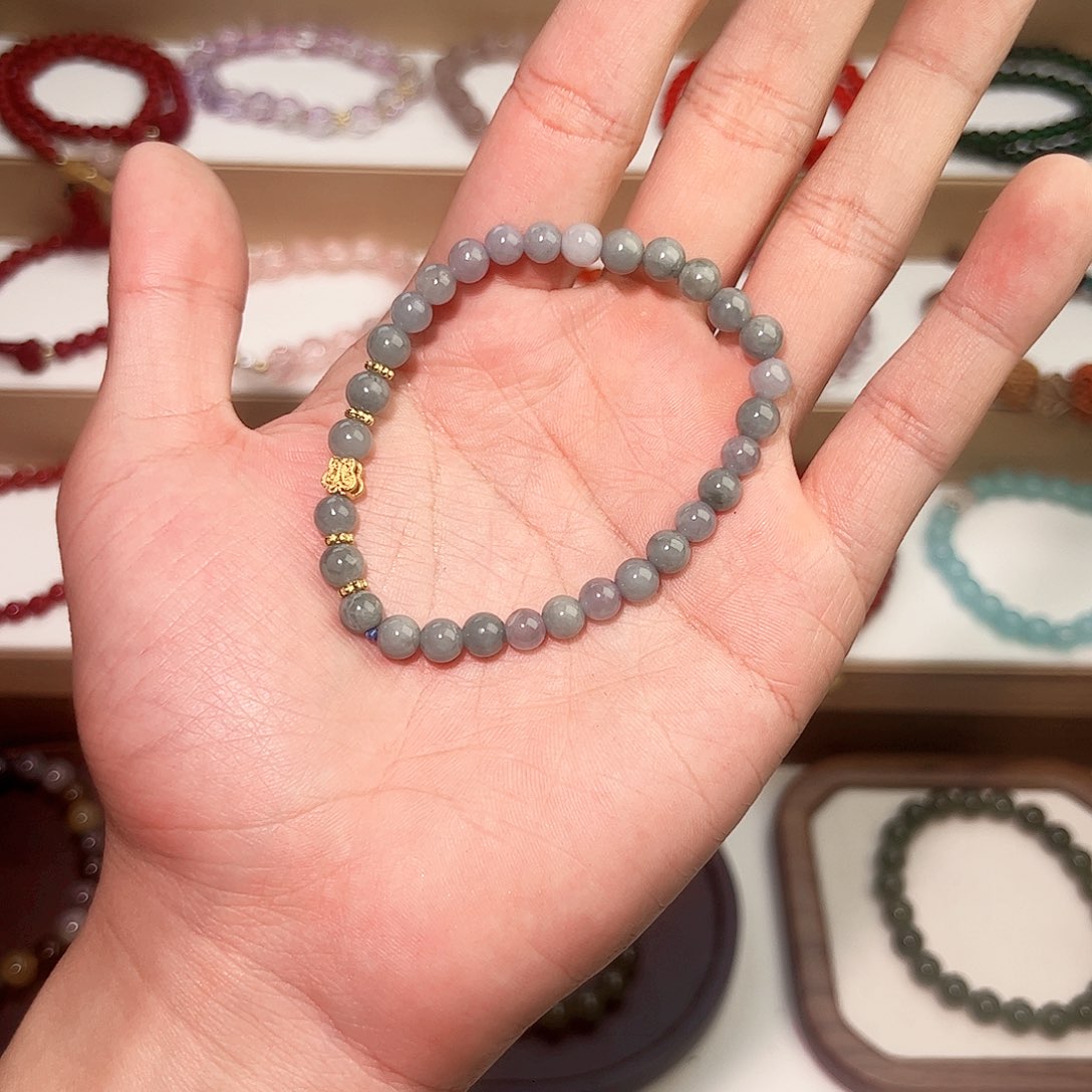 石英质玉手串未镶嵌蓝水手串