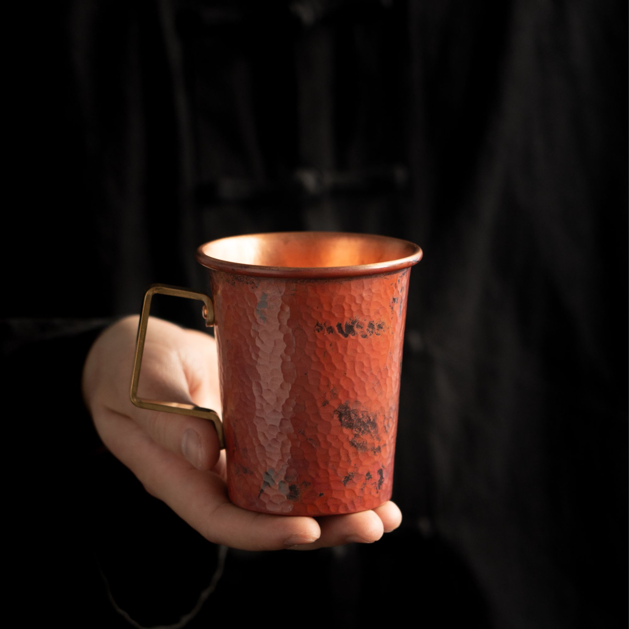 【铜小白】紫溪堂|斜阳咖啡杯精致家用