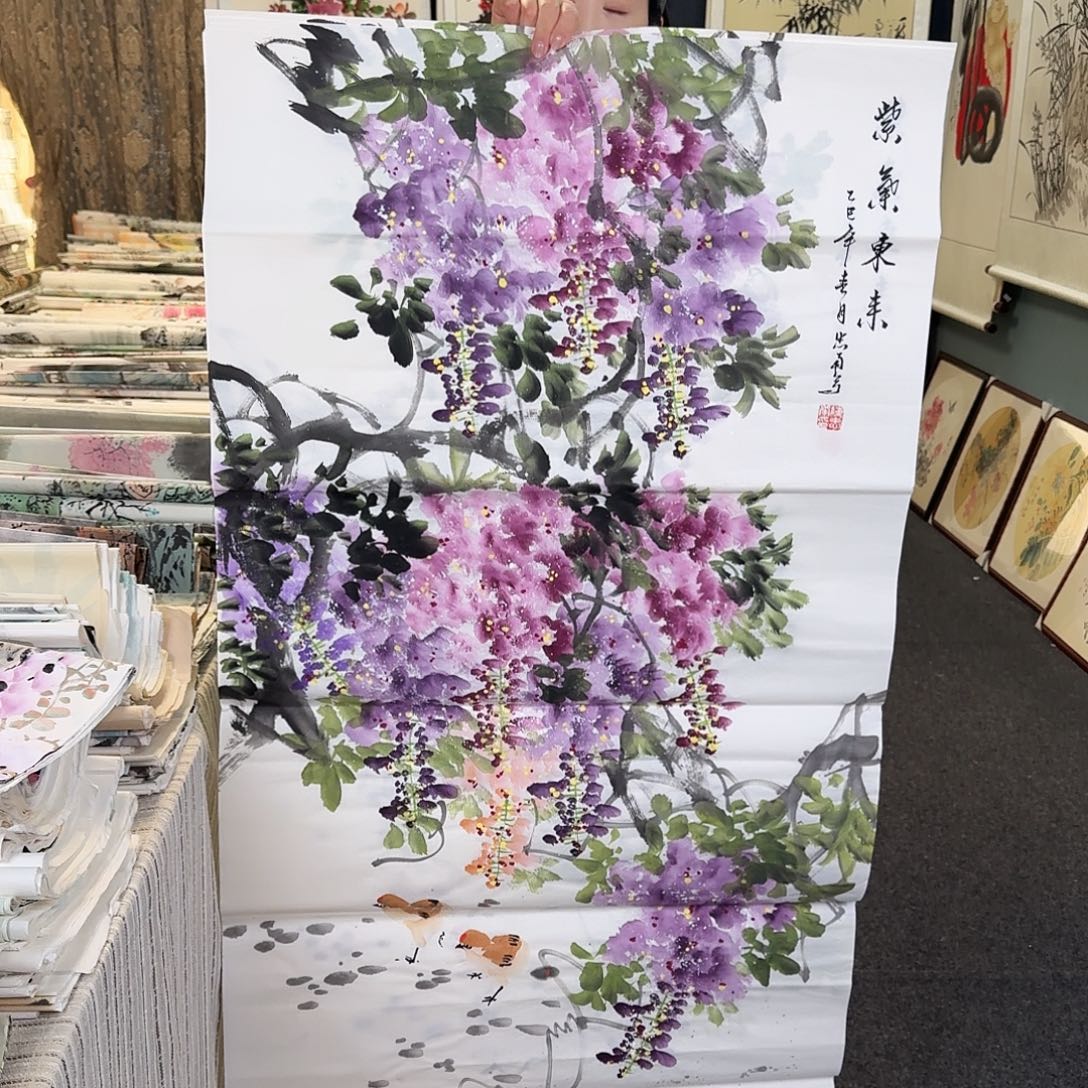 纯手绘国画作品好看四尺