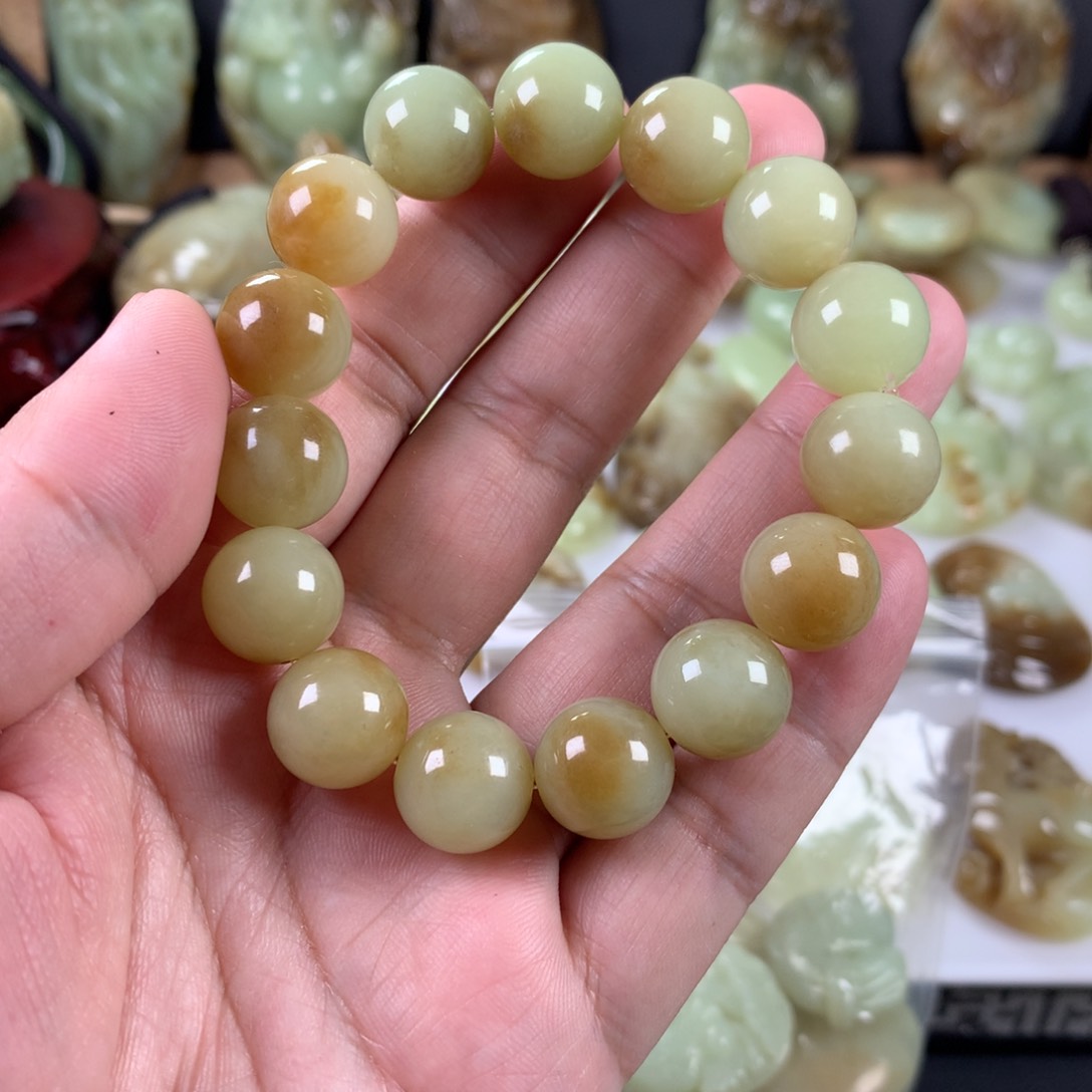 和田玉手链未镶嵌刹*