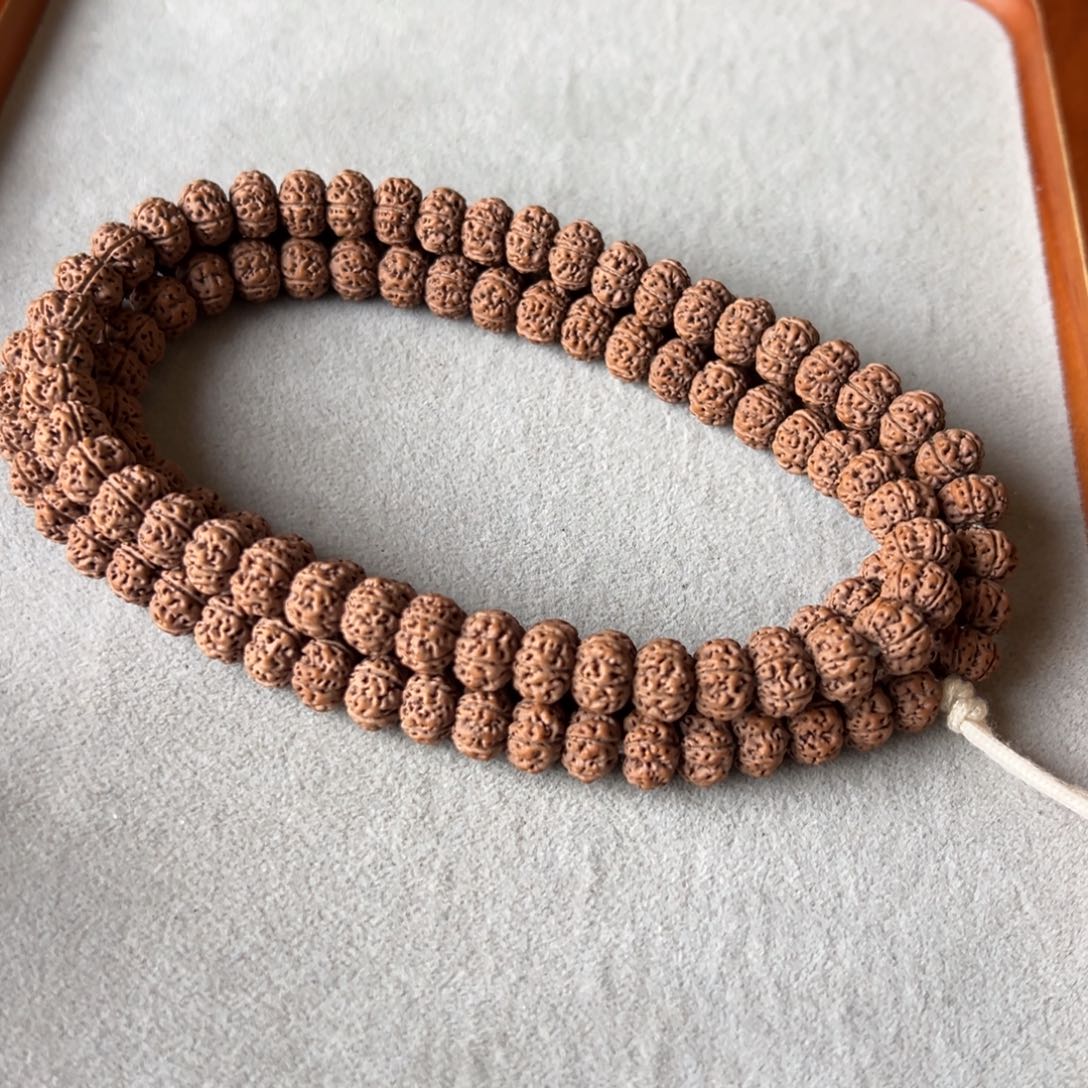 金刚菩提吊坠凹底梅花108尺寸9