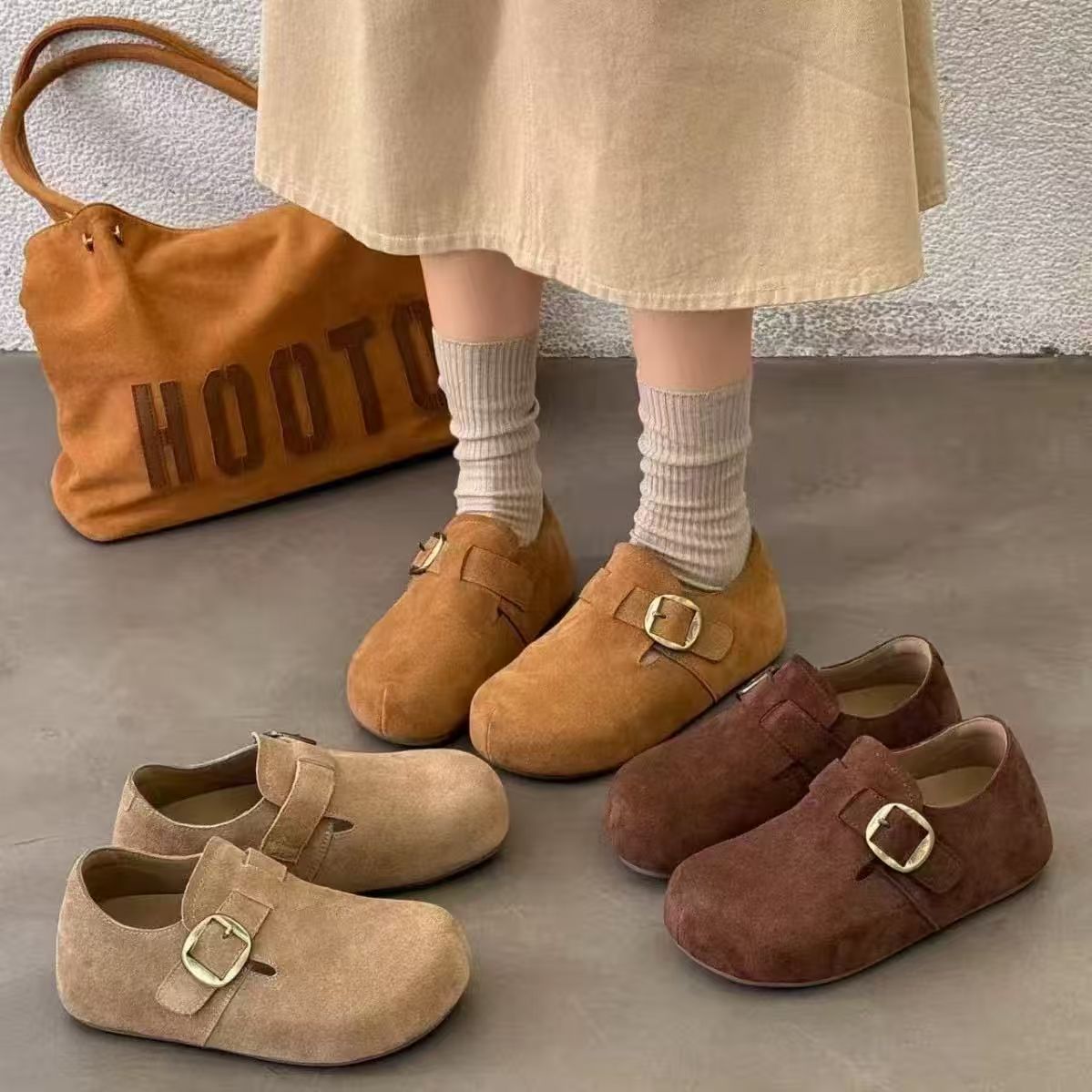 5CM厚底【运费险】勃肯鞋子女2025年秋季新款爆款休闲百搭潮流女鞋