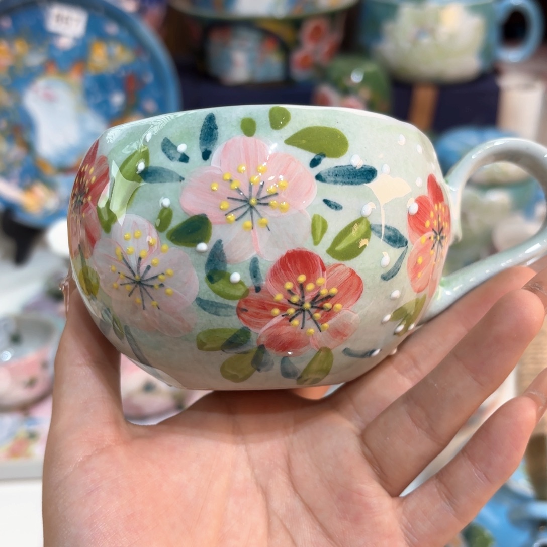 景德镇手绘高温釉下彩陶瓷茶具