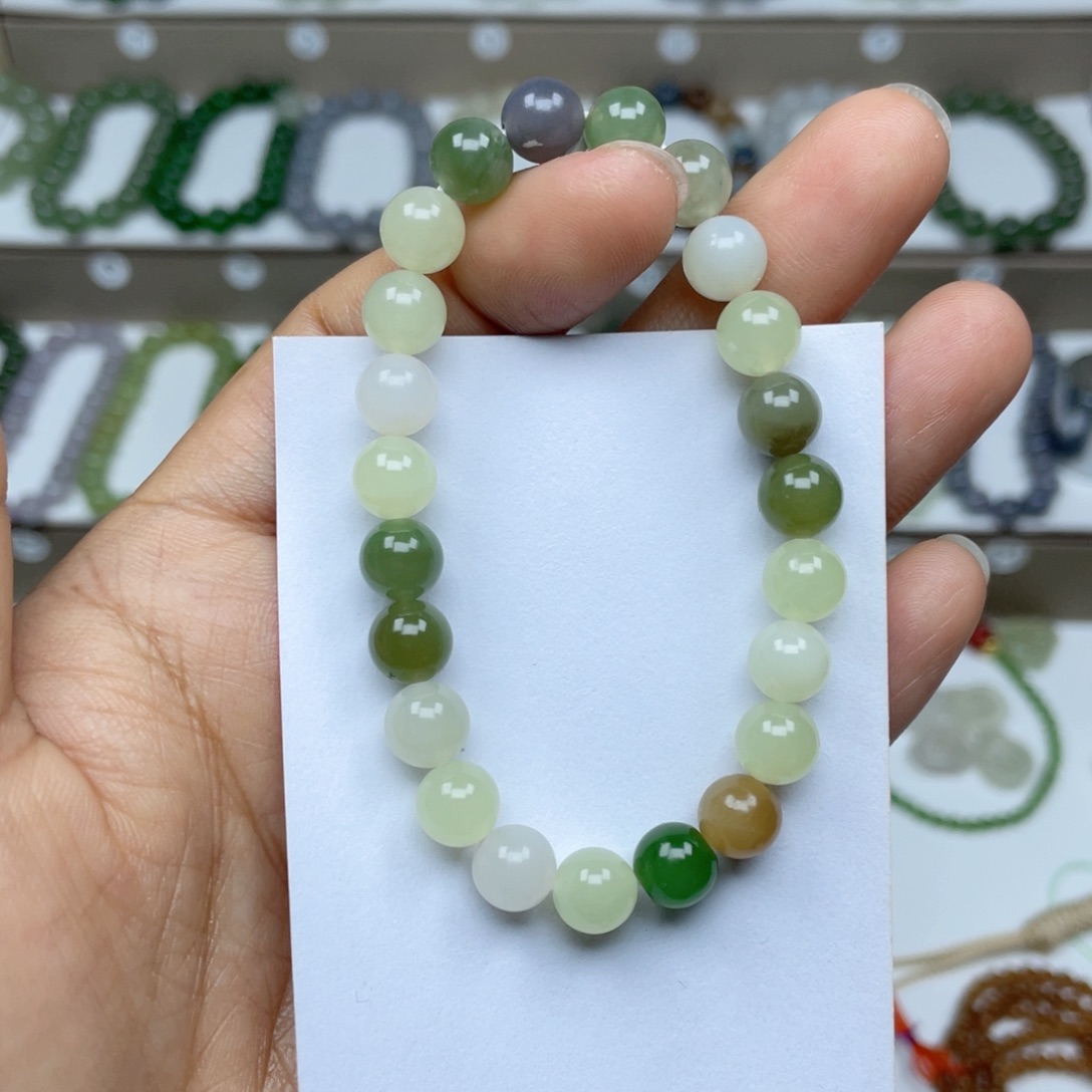 和田玉手链未镶嵌微包容