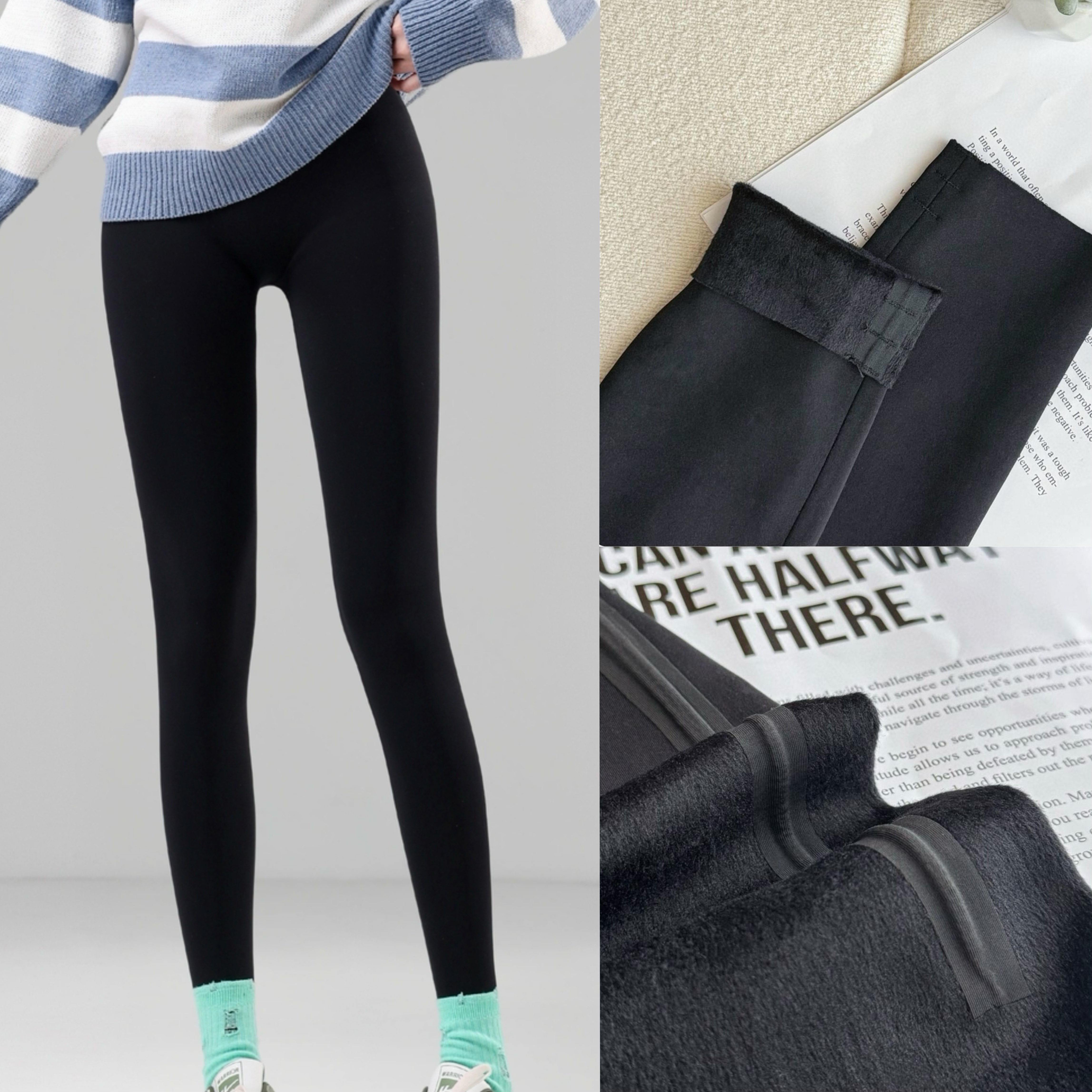 【约260克】舒适高腰弹力无尴尬线加绒打底裤芭比裤泡泡裤