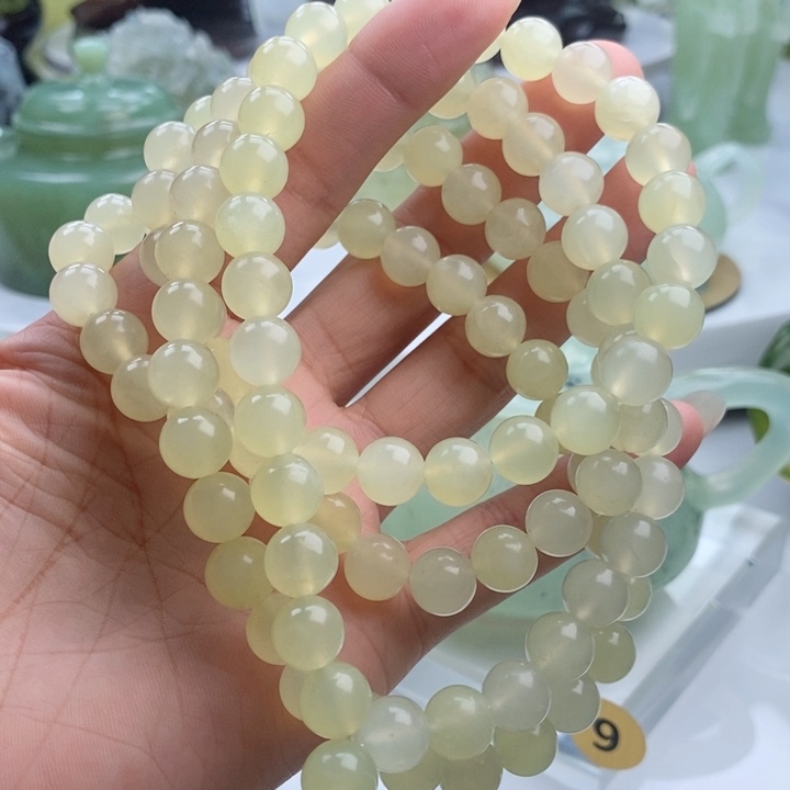 岫玉四大名玉手串108颗1.0未镶嵌