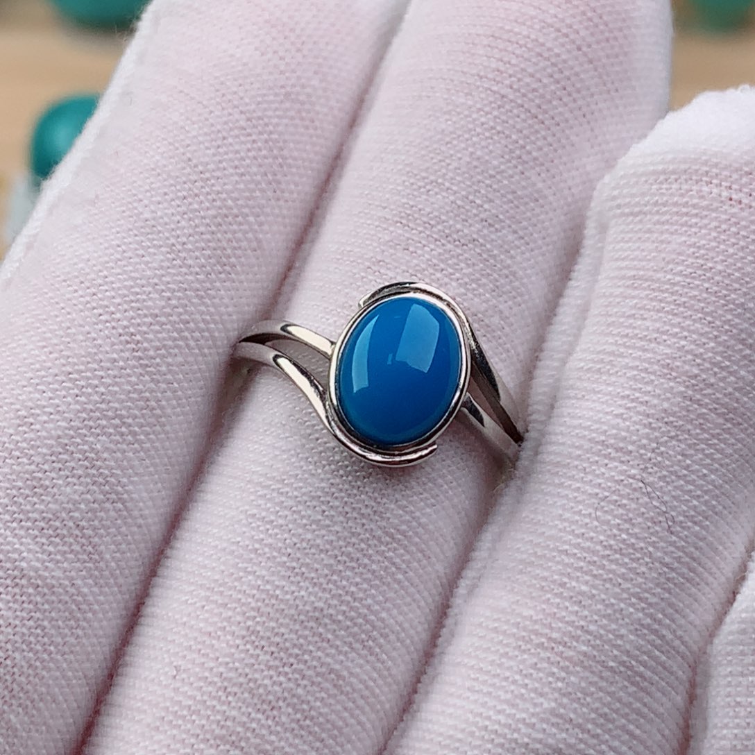 绿松石银S925镶嵌发饰