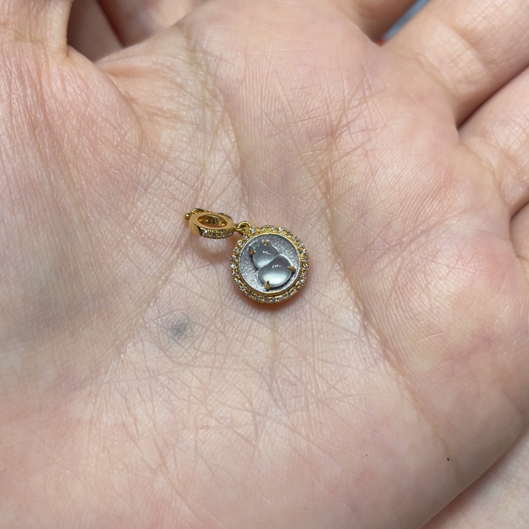 翡翠颈饰18K金镶嵌天然