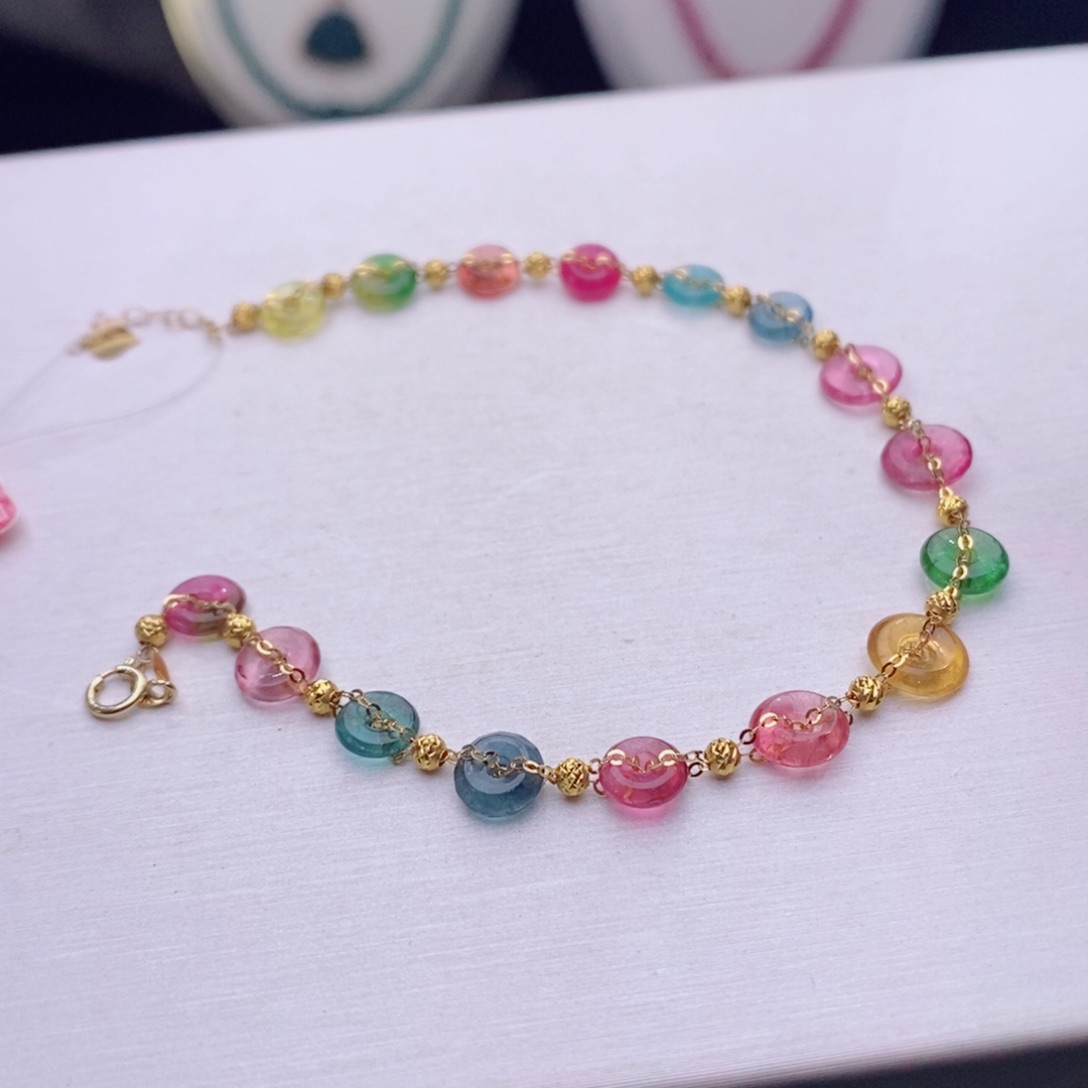 18K金镶嵌手链碧玺碧玺A手链