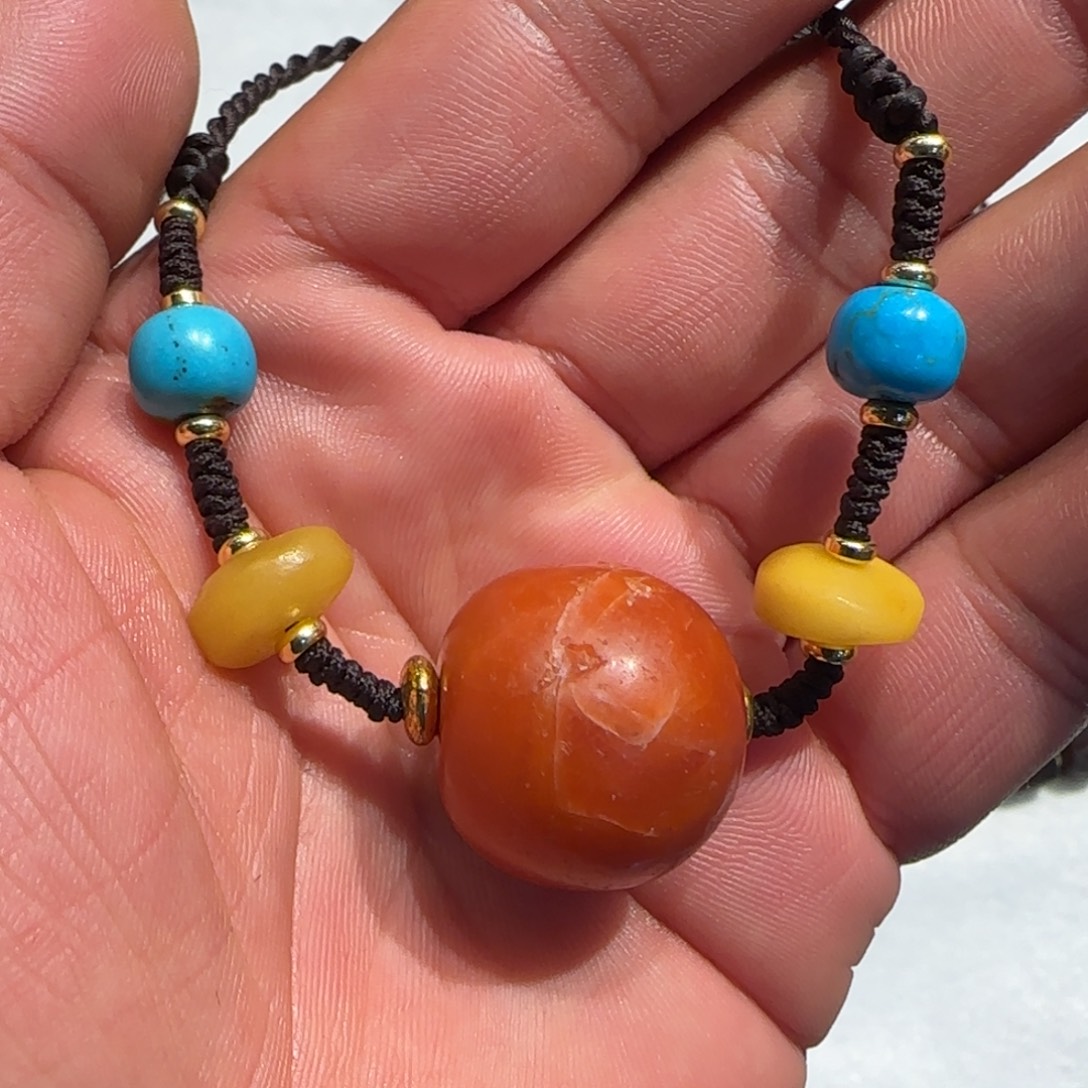 南红玛瑙未镶嵌颈饰