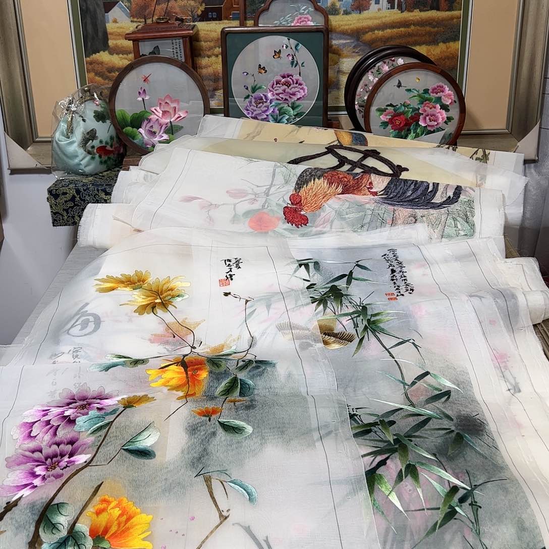 刺绣纯手工刺绣画