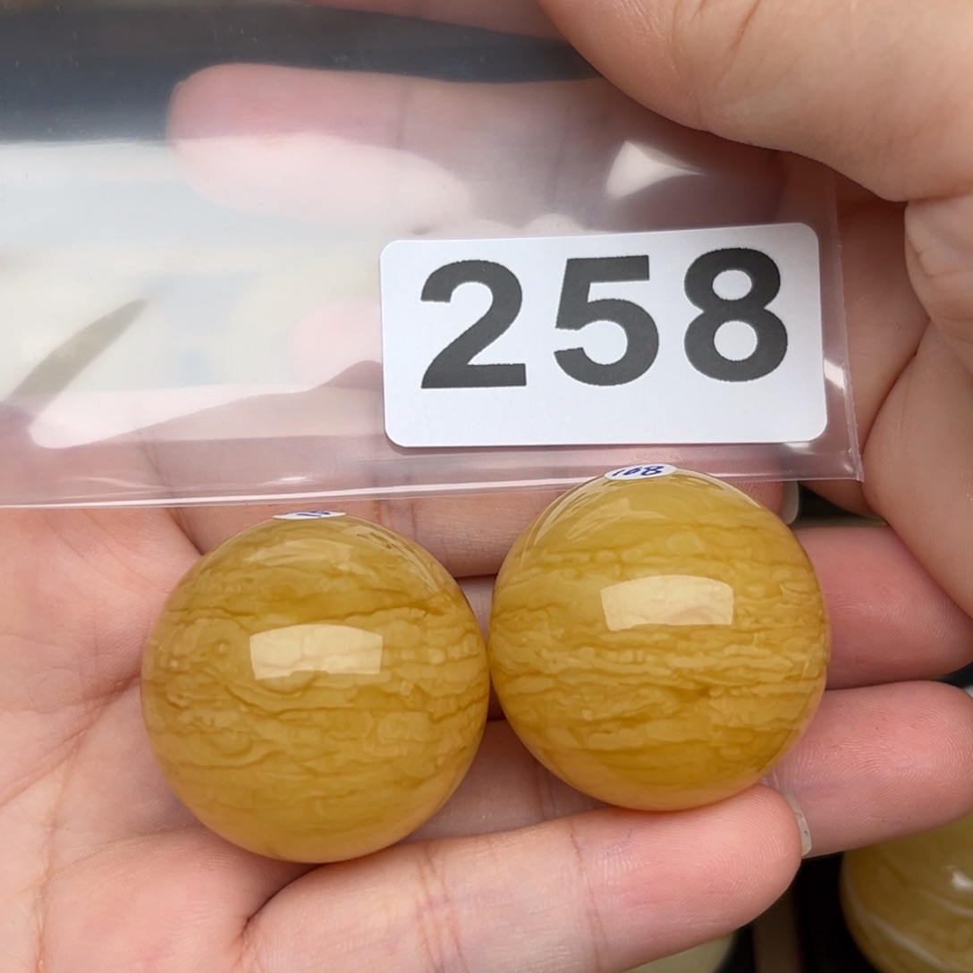 未镶嵌蜜蜡裸石蜜蜡28.9一对