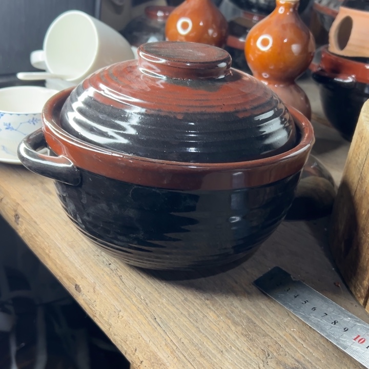 库存尾货土陶锅一套口径21.5