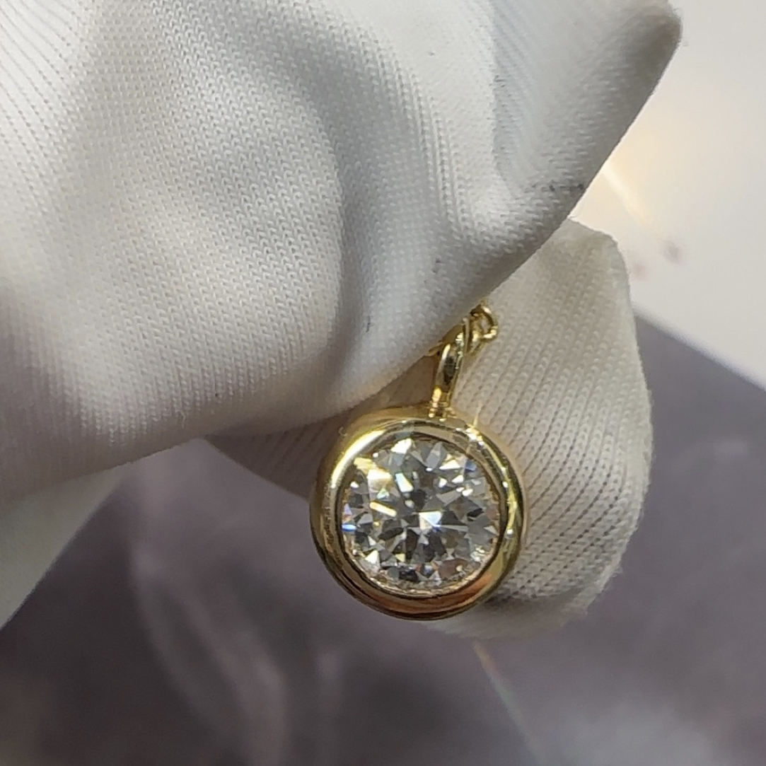 实验室培育钻石3-18K金泡泡吊坠 不含链简单气质