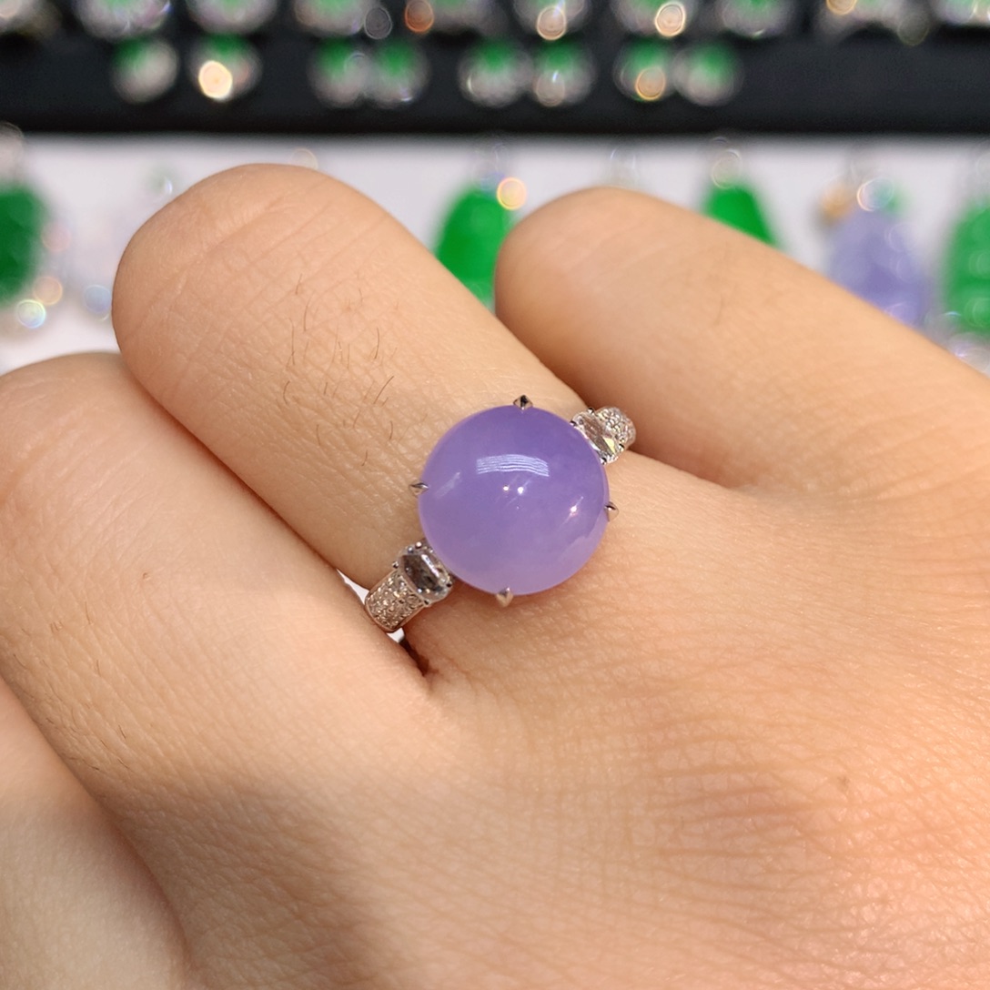 翡翠18K金镶嵌戒指