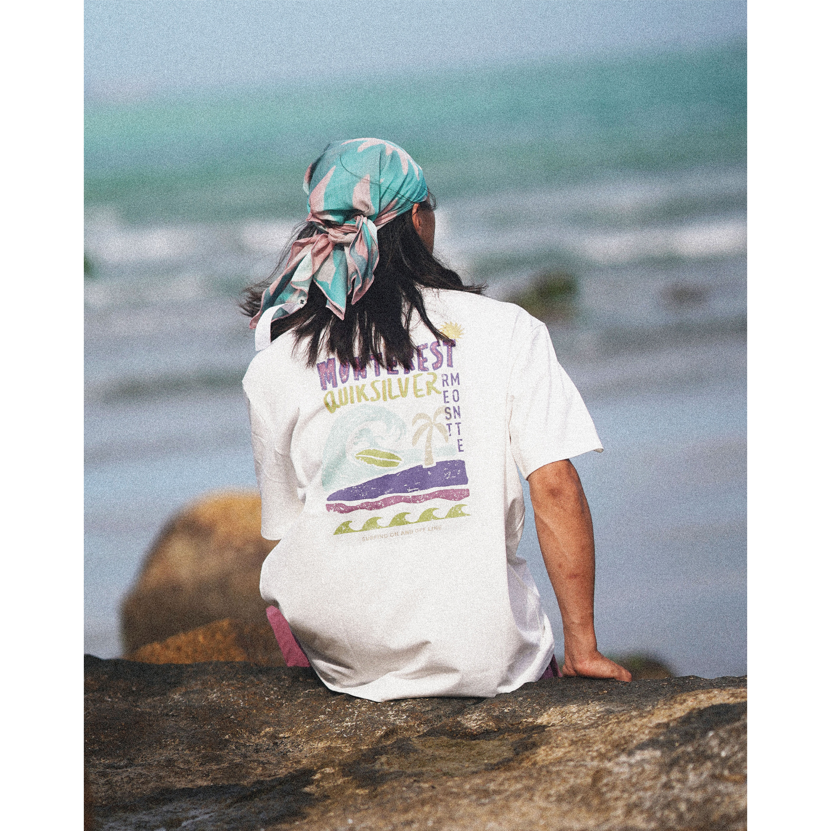 Monterest X Quiksilver联名 冲浪印花短袖T恤