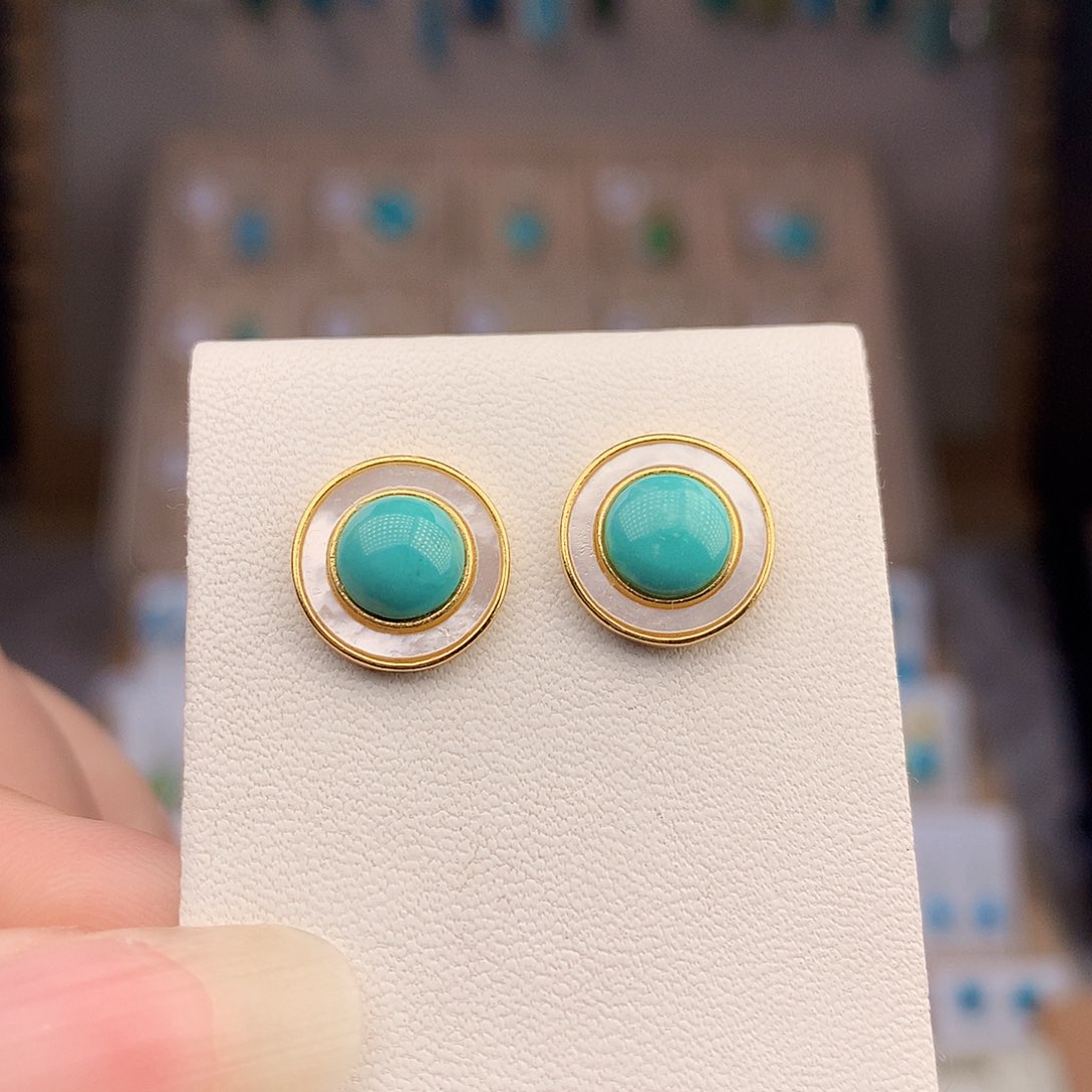 绿松石银S925镶嵌颈饰