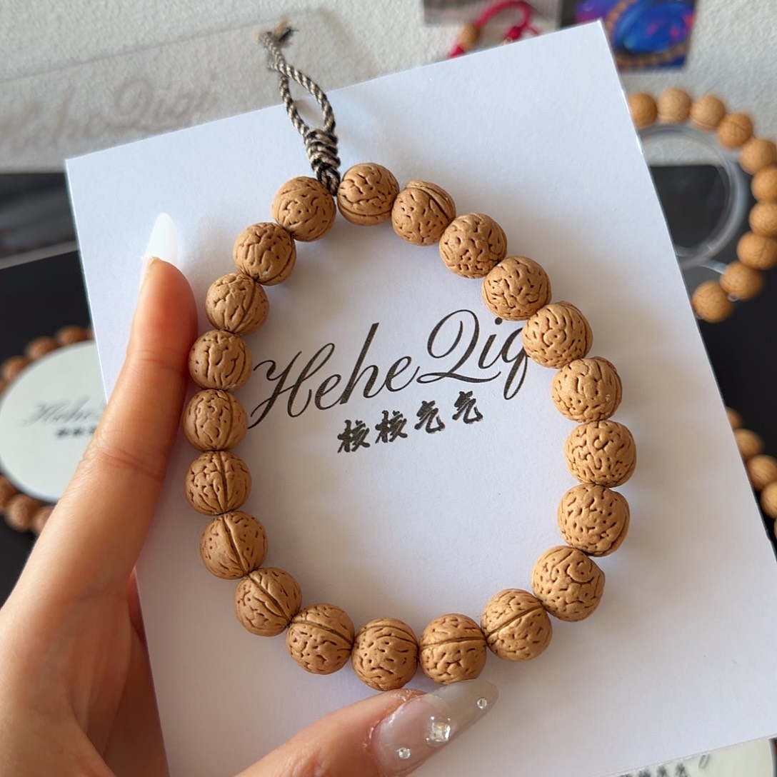 野生桃核吊坠闪13