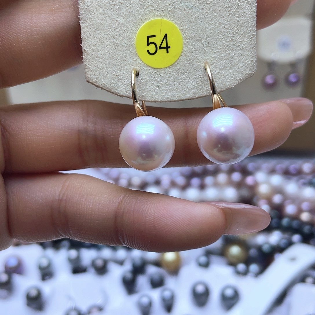 淡水珍珠耳饰银S925镶嵌