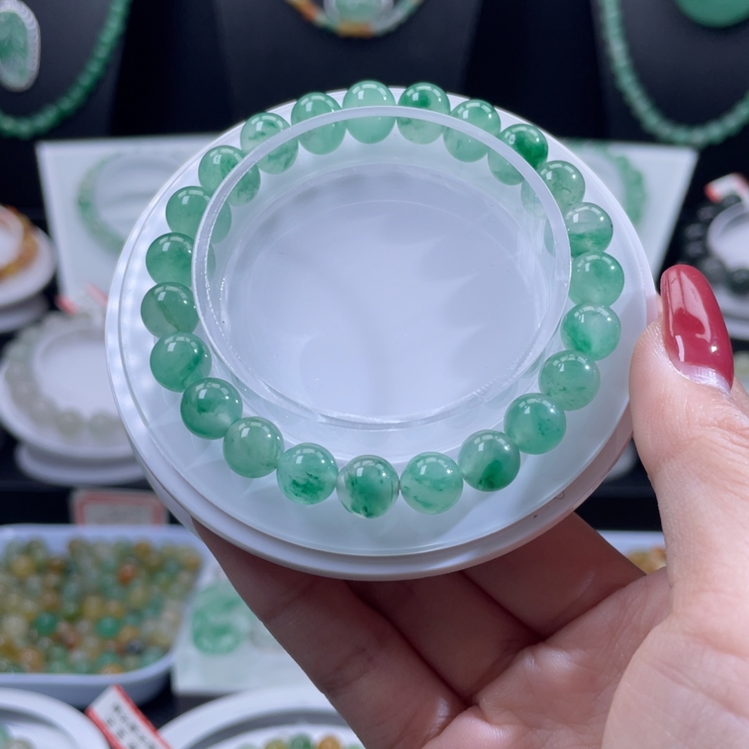 石英质玉（非洲翠）未镶嵌手串