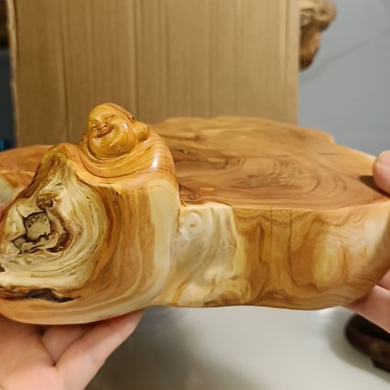 北***九柏木（崖柏）笑佛摆件