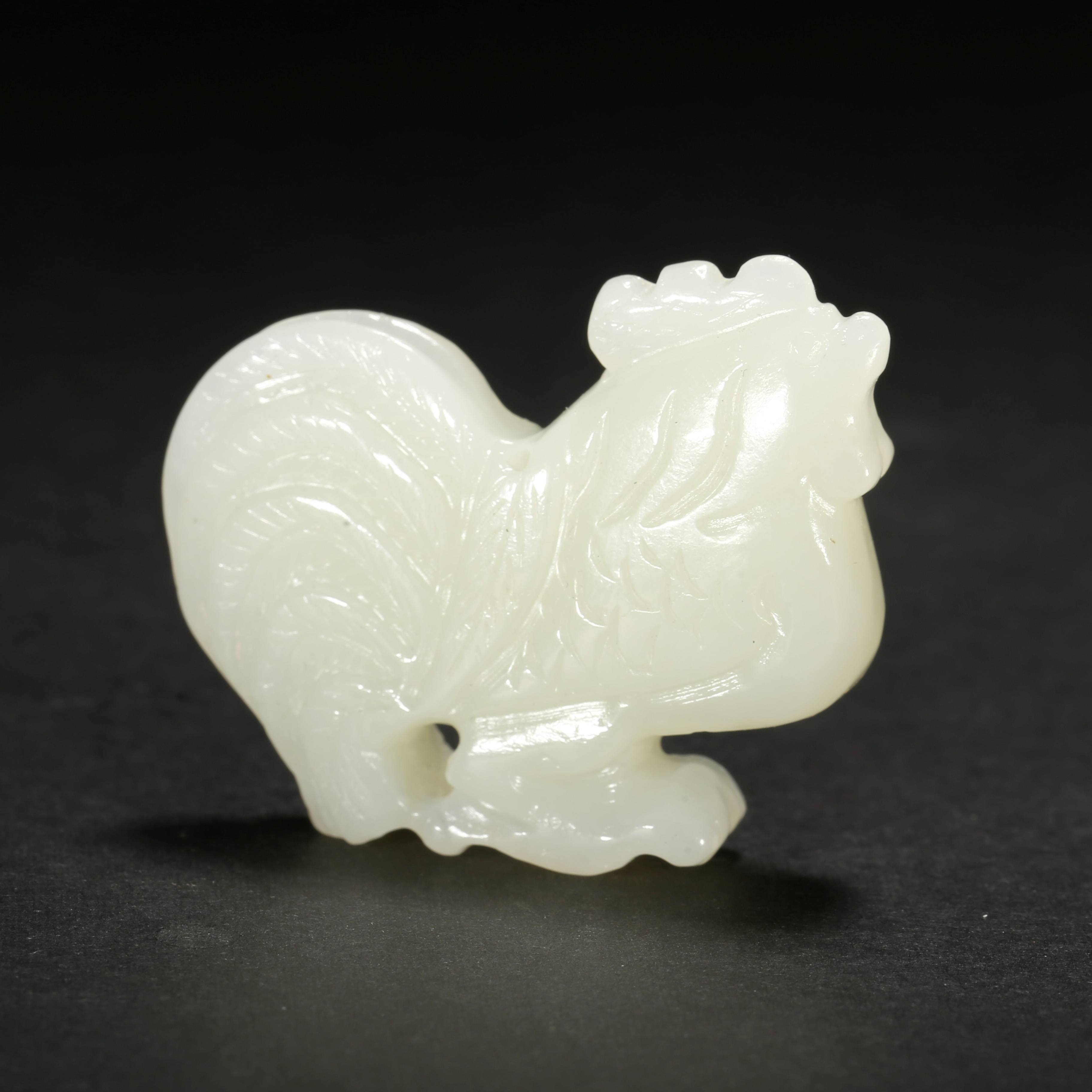 清代*酉鸡玉吊坠/06JTY1922/和田玉【北京文博】